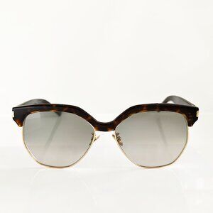 Saint Laurent Sunglasses Tortoise Shell SL408 003 Clubmaster Brown Grey Lens